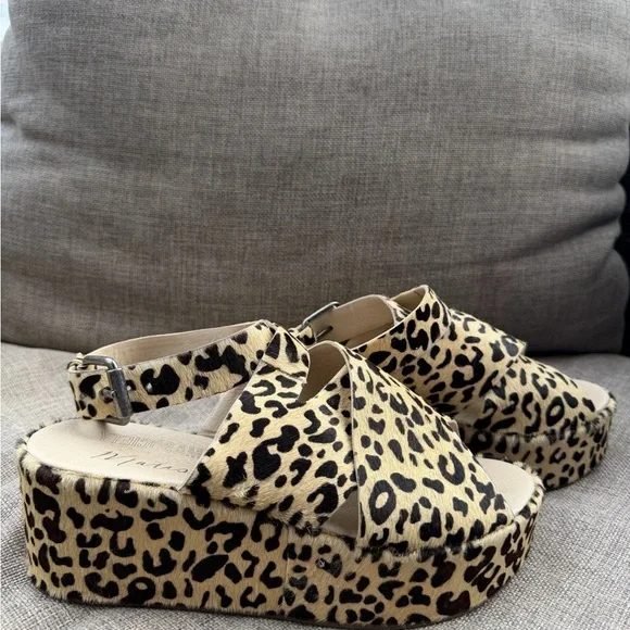 Matisse Leopard Print Platform Sandals - Picture 1 of 2